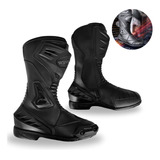 Bota Couro Cano Longo Moto Motoqueiro Anti Torção X11 Jett