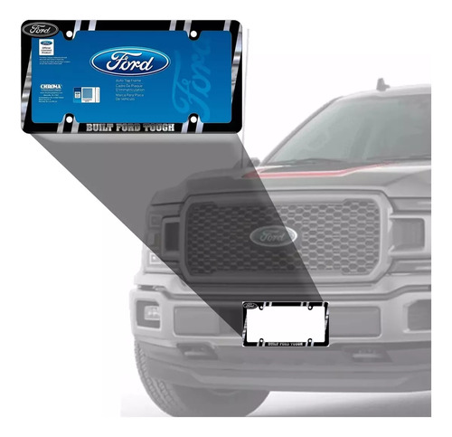 Marco Portaplaca 2 Pzas Metal Original Ford Edge 3.5 2008