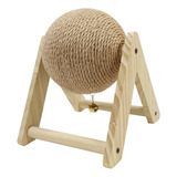 Pelota Rascadora Para Gatos, Soporte De Madera, Marco