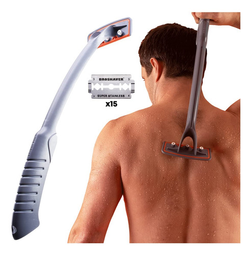 Afeitadora De Espalda Para Hombres Bro Shaver, 15 Cuchillas