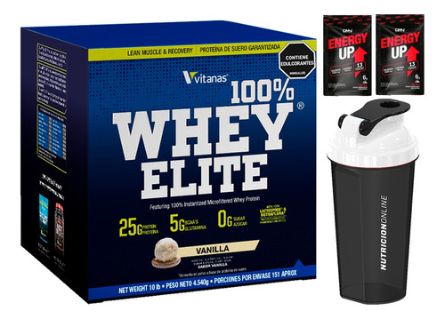 Whey Elite 10lbs Vitanas ¡envío Y Obsequios Gratis!