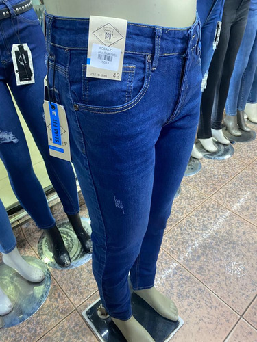 Jeans Elasticado De Hombre Semi Pitillo ()15083)