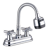 Llave Mezcladora Baño Lavabo Cruzeta 2 Funciones Flexible