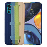 Funda Silicon Pastel Grap Con Correa Para Moto G22