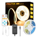 Pautix Tira De Luz Led Cob De 16.4 Pies, 2400 Led, Blanco Cl