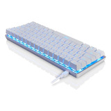 Teclado Gamer Dahab Blanco Iluminacion Azul