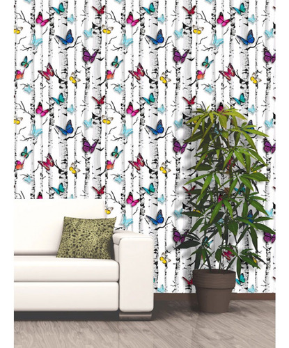 Papel Mural Autoadhesivo Diseño Mariposas Pack 2 Rollos