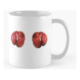 Taza Pintura Al Agua De La Planta Anthurium Roja (fondo Blan