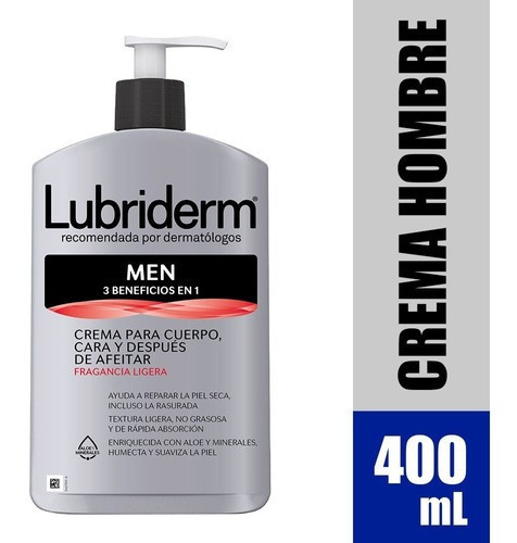  Crema Corporal Lubriderm For Men 400 Ml