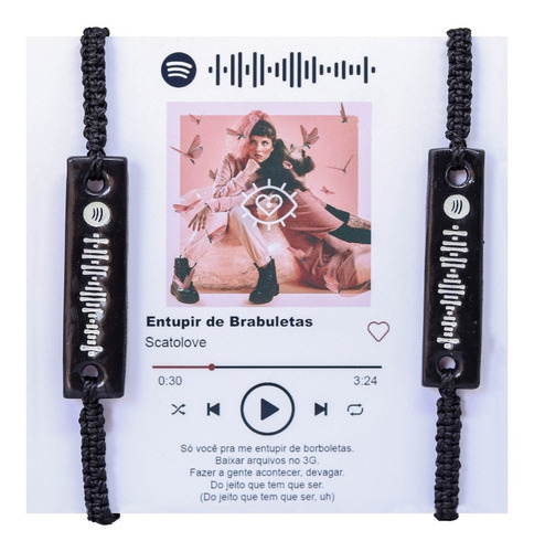 Pulseira Spotify Personalizada - Para Namorados