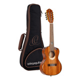 Ortega Guitars Ukelele Tenor Solido De 8 Cuerdas De La Serie