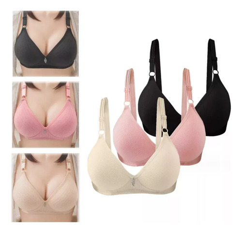 Paquete 3 Brassier Sin Varillascomodo Y Moderno Respirable | MercadoLibre