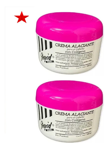 2 Cremas Alaciado Permanente Ingrid Formula Proecional