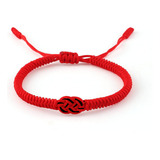 Pulsera De Protección Hilo Rojo Budista Tibetana Ajustable