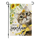 Bandera De Jardín De Verano Gato 12x18 Pulgadas Doble ...