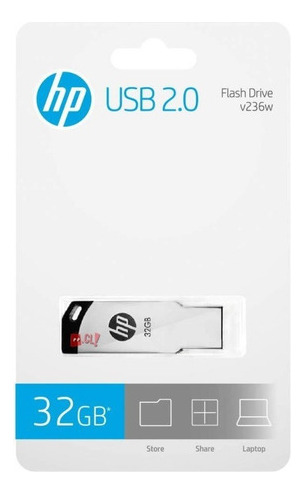 Pendrive Hp V236w 32gb 2.0 Plateado - Ps