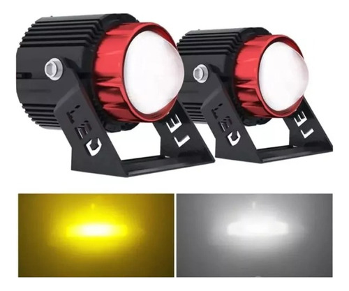 Par Faros Auxiliares Hi/lo Doble Color Exploradora Moto  [u]