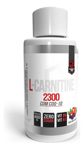 L-carnitina Líq 480ml 2300 C/ Coq 10 Zero Sugar Muscle Hd  