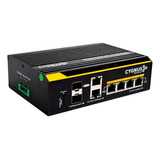 Switch Cctv Industrial 4 Puertos Ethernet Hi-poe Cygnus