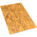 Gonioa Alfombra De Baño De Bambú Natural, Alfombra De Madera