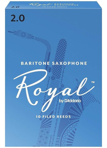 10 Cañas Rico Royal Sax Baritono Medida: 2 Rlb1020