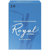 10 Cañas Rico Royal Sax Baritono Medida: 2 Rlb1020