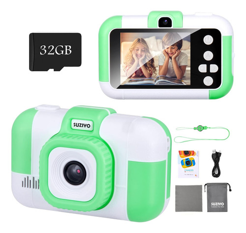Camara Digital Suyizo Selfie 1080p Para Ninos Verde