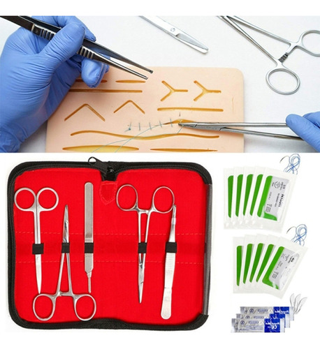 Kit De Práctica De Sutura Suturación Piel Humana Médico Al S