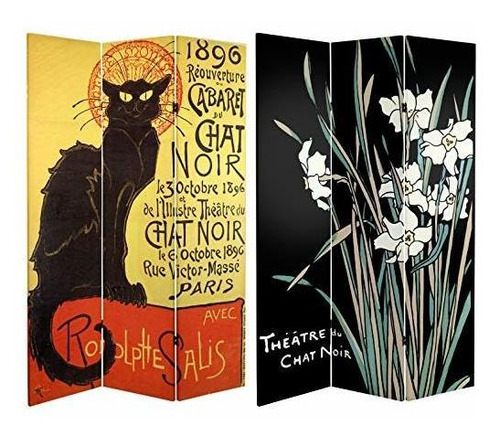 Oriental Furniture Separador De Ambientes Chat Noir De Doble