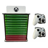 Porta 12 Jogos + Suporte Controle Xbox Mdf Organizador 