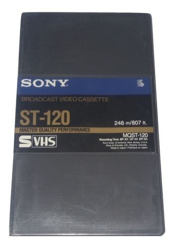 Casette De Video Super Vhs Sony Svhs St-120 6hs Ep !!!!!!!!!