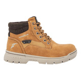 Bota Heavy Goodyear 9319 Camel Con Café Para Mujer