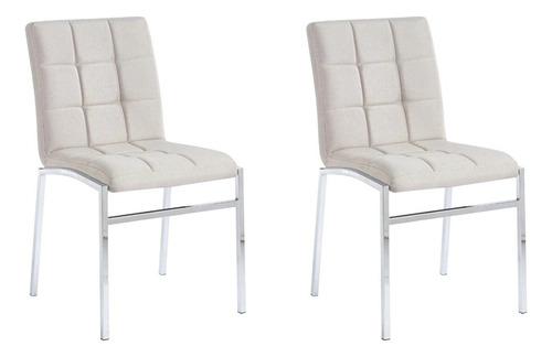 Silla Capitone Moderna Set X 2 Comedor  Velvet Decoraciones