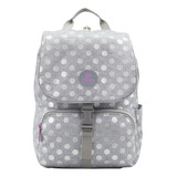 Mochila Xtrem Flap Chica Con Solapa Porta Laptop 13 Plateada