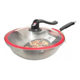 Sarten Wok 32 Cm Acero Inoxidable Alta Calidad + Envió