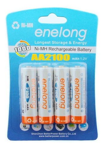 Kit 4 Baterias Aa 2100mah Ni-mh Enelong