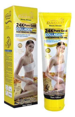 Crema Depiladora Blanqueadora + Colágeno Extractos Oro 24k 