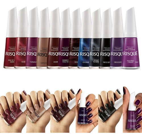 Risque Noite Intensa - Kit Com 12 Cores