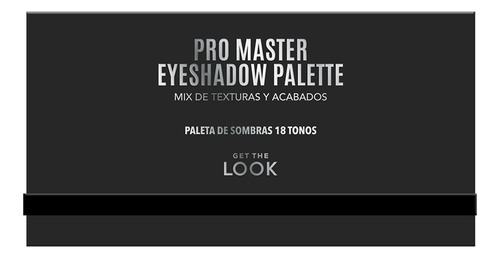 Paletas De Sombras Get The Look Pro Master