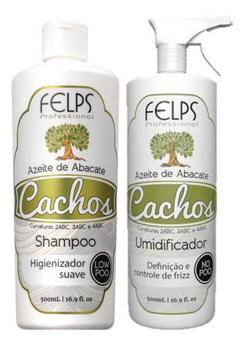 Shampoo Cachos 500ml  + Umidificador De Cachos 500ml - Felps