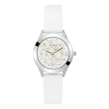 Reloj Guess Sugar Dama Color De La Correa Blanco/plateado