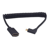 Kework Cable Extensor Hdmi 8k 4 Pies Espiral, Ángulo 90 Hdmi