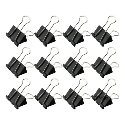 72 Sujetadocumentos Mediano 32mm Clip Tipo Pinza 3.2cm Ancho Negro