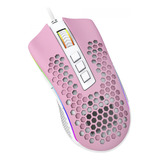 Mouse Gamer Redragon Storm M808pw Rgb 8 Botões Rosa Branco