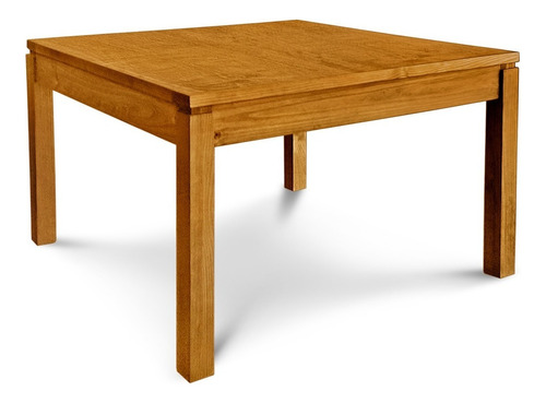 Mesa De Comedor Euro 120x120 Mts Tapa Marrón Claro