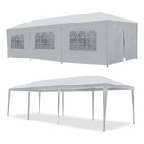 Toldo Carpa 9x3 Gazebo Pergola Plegable Portable Blanco