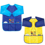 Niños Cubaco Delantal De La Pintura, 2 Paquetes Impermeable 