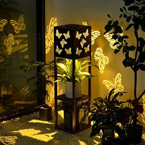 Luces Solares Para Jardín De Gcmacau, Diseño De Mariposa Con
