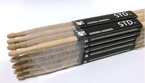 Palillos Para Bateria Pack X10 Juegos Standard 5 A B Baqueta Punta Madera