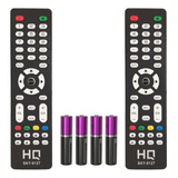 Kit 2 Controle Remoto Tv Hqtv Hq Led Hqtv32hd Hqtv39hd Pilha